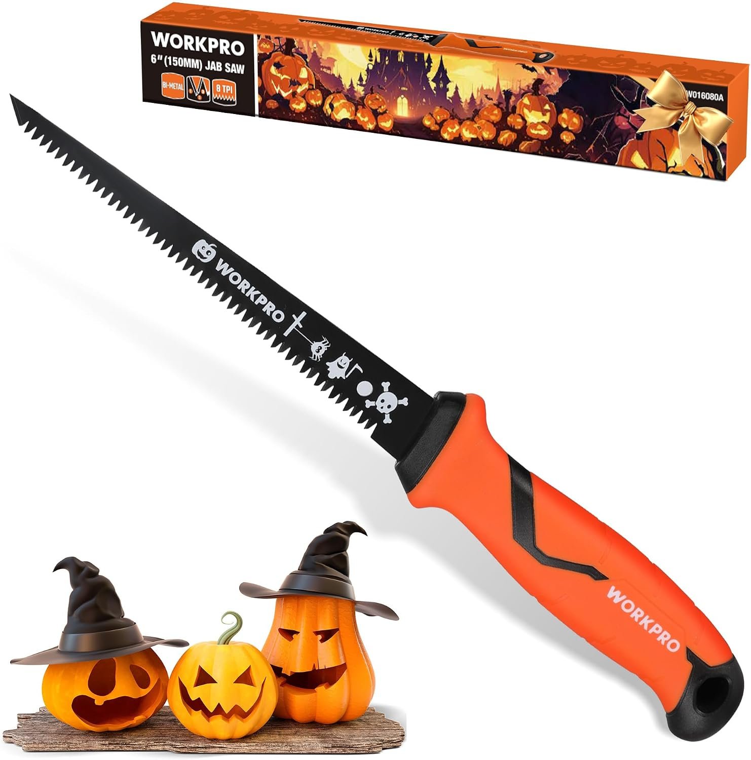 WORKPRO 6 Inch Pumpkin Carving Saw, Keyhole Jab Saw Knife