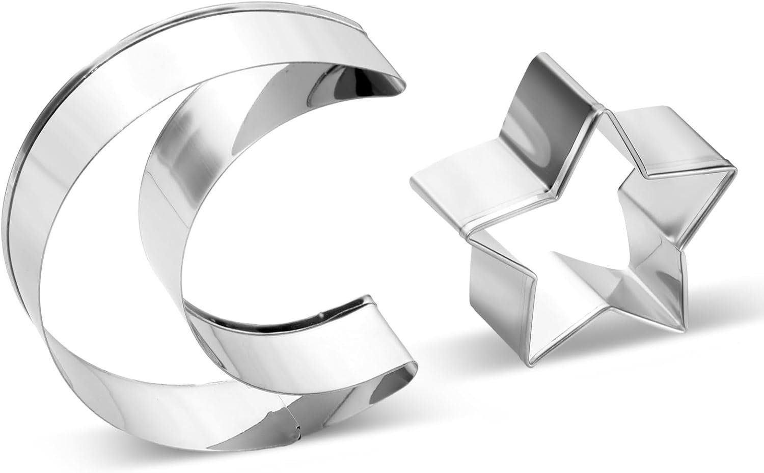 Stainless Steel Star and Moon Cookie Cutter Set