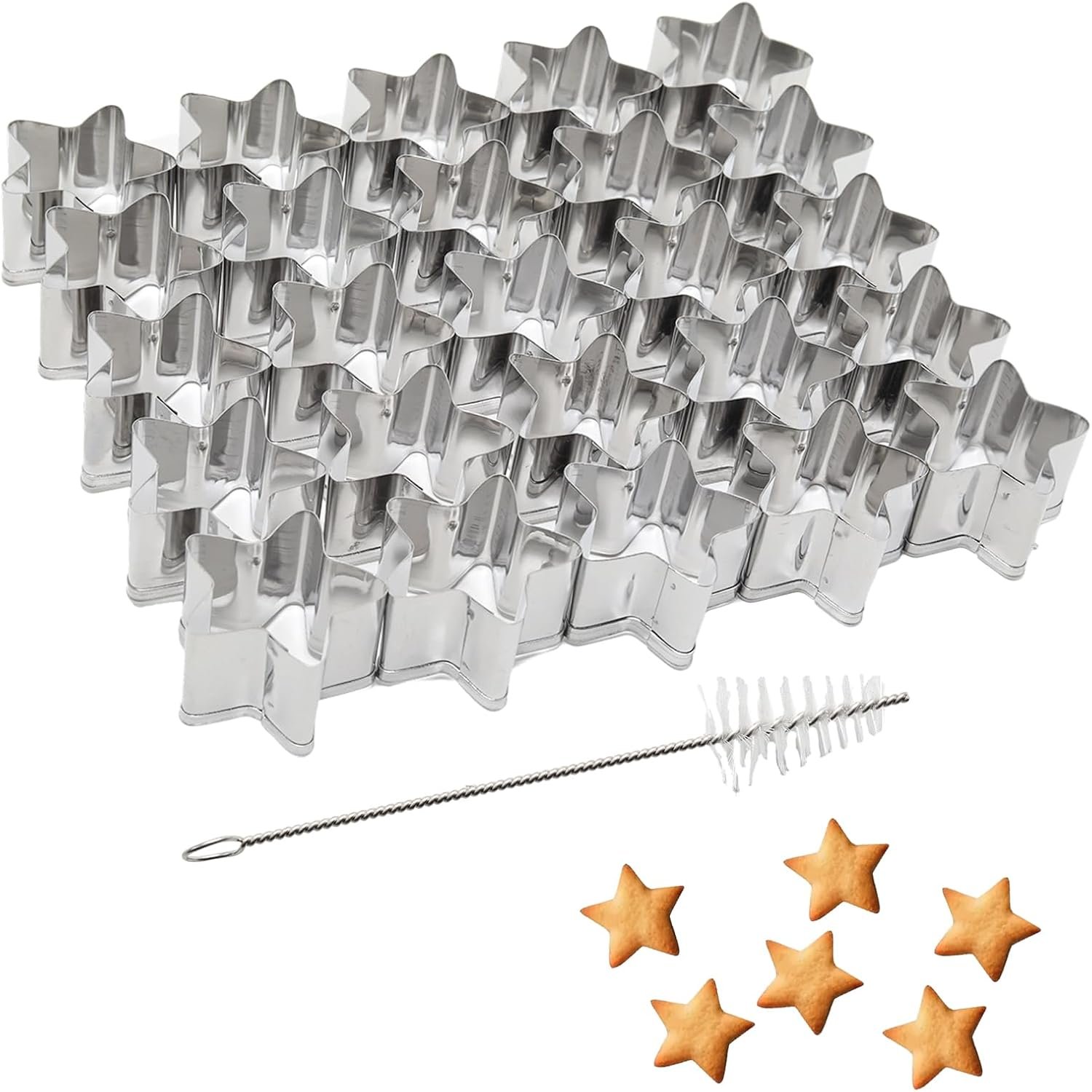 Stainless Steel Mini Star Cookie and Cracker Cutters