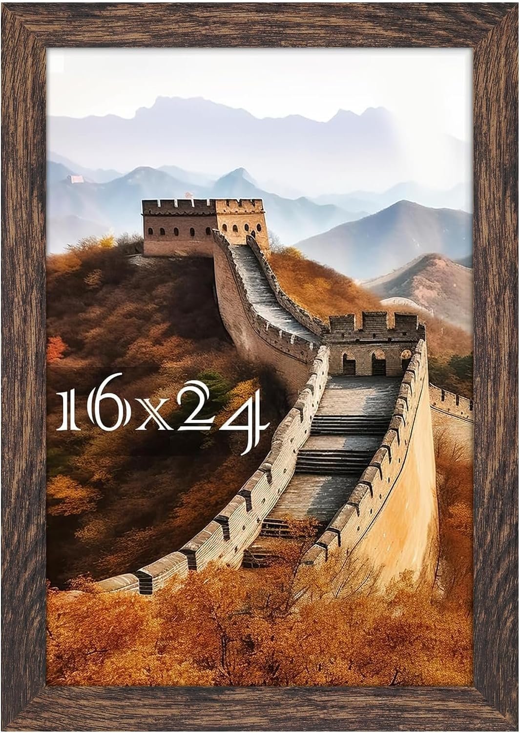 Picrit 16 x 24 Inch Rustic Brown Poster Frame for Wall