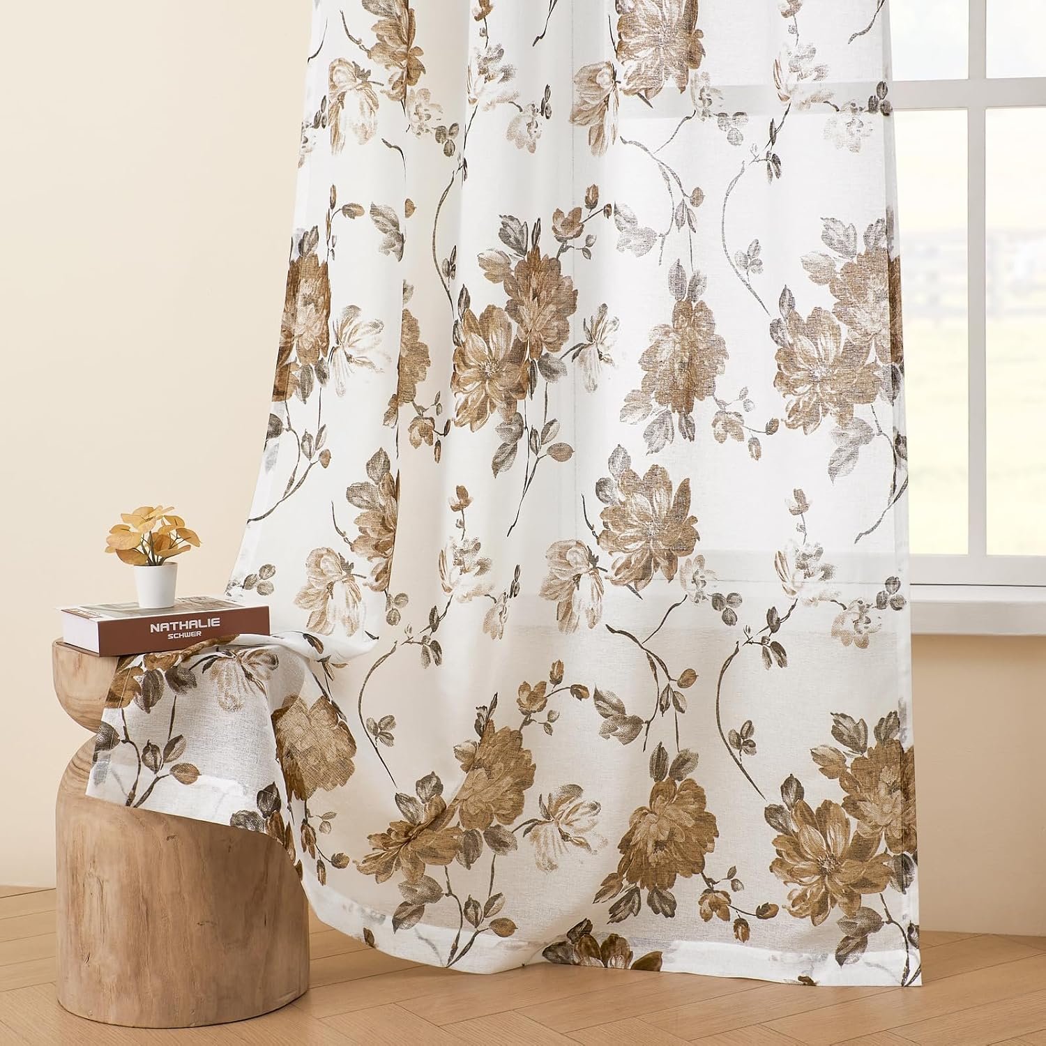 Vintage Floral Curtains, Rustic Cottage Drapes, Country Farmhouse Decor