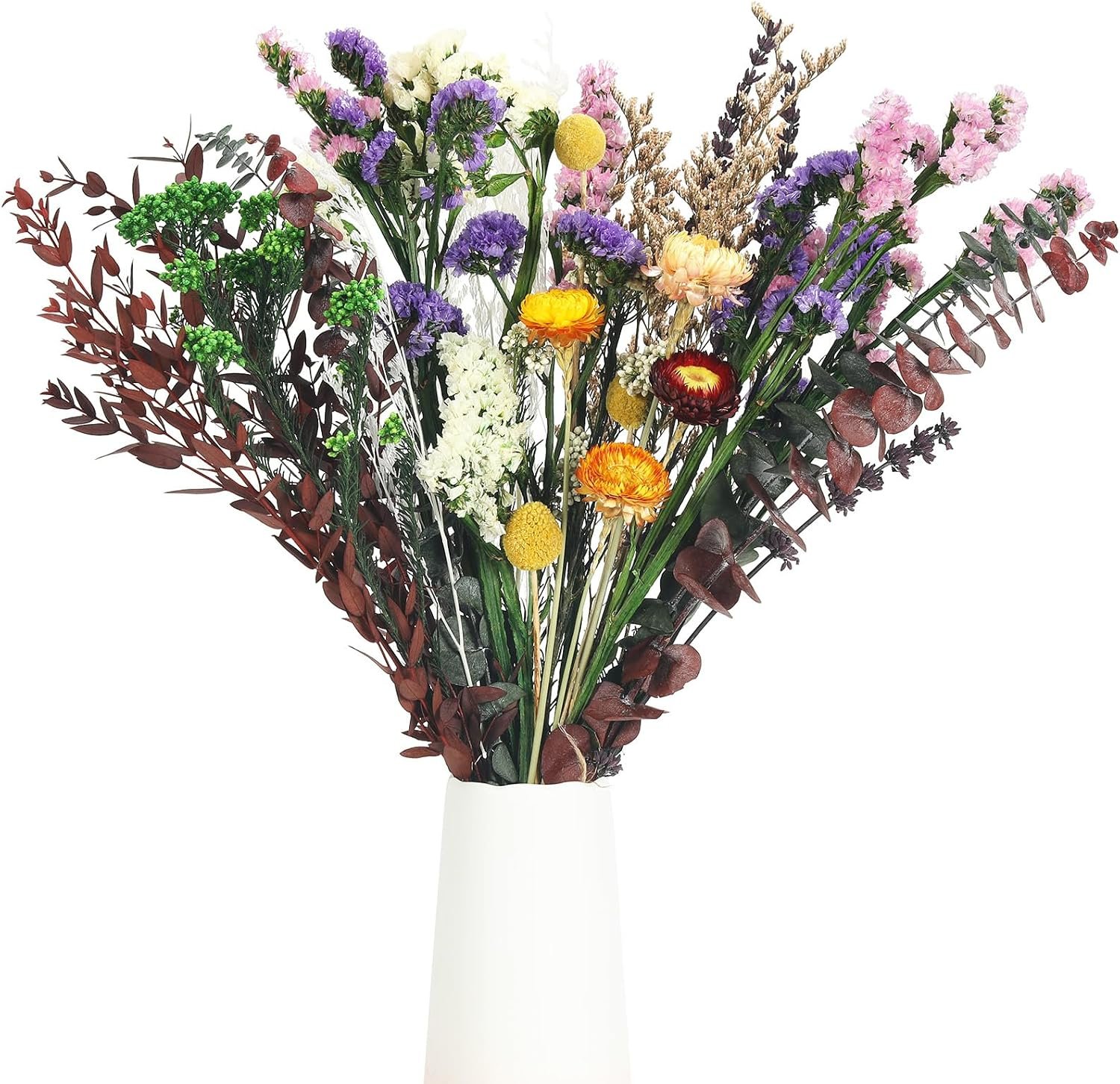 Natural Dried Flower Bouquet, 13 Kinds, Rustic Boho Arrangement