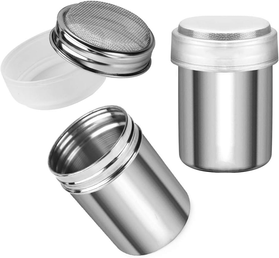 Stainless Steel Sugar Shaker Duster, 2-Pack