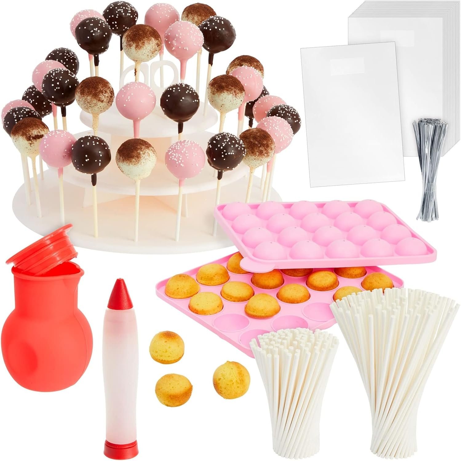 404-Piece Cake Pop Making Kit with Stand