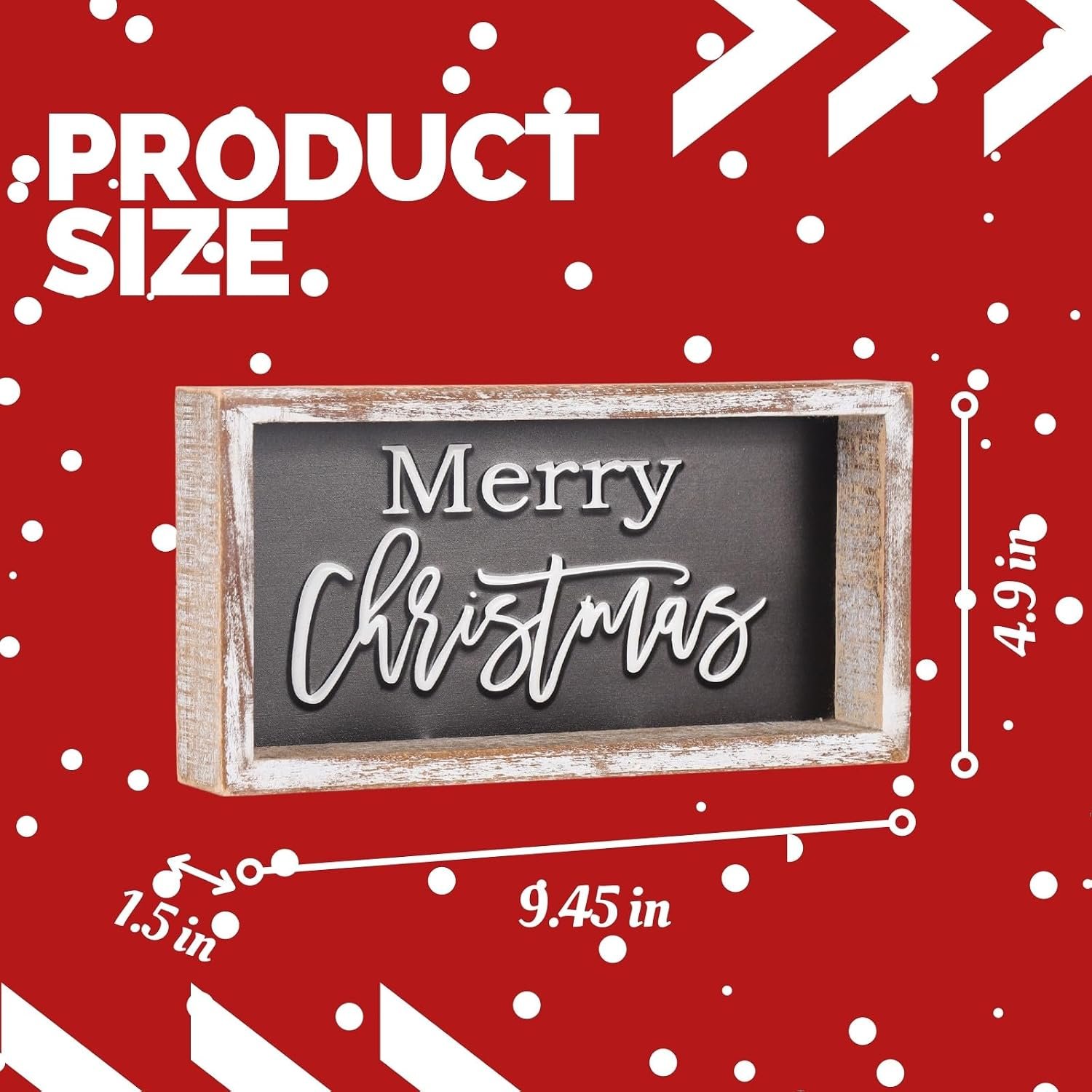 FESTWIND Christmas Tiered Tray Decor, Merry Christmas Block Sign