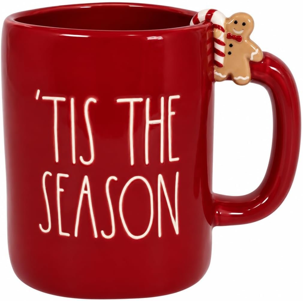 Rae Dunn TIS THE SEASON Coffee Mug, Allside Red, 16 oz