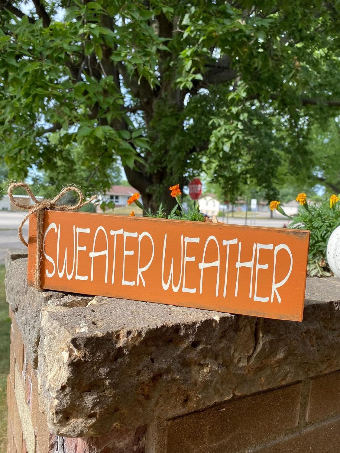 Sweater Weather Wooden Sign, Farmhouse Rustic, 4x16 Inch