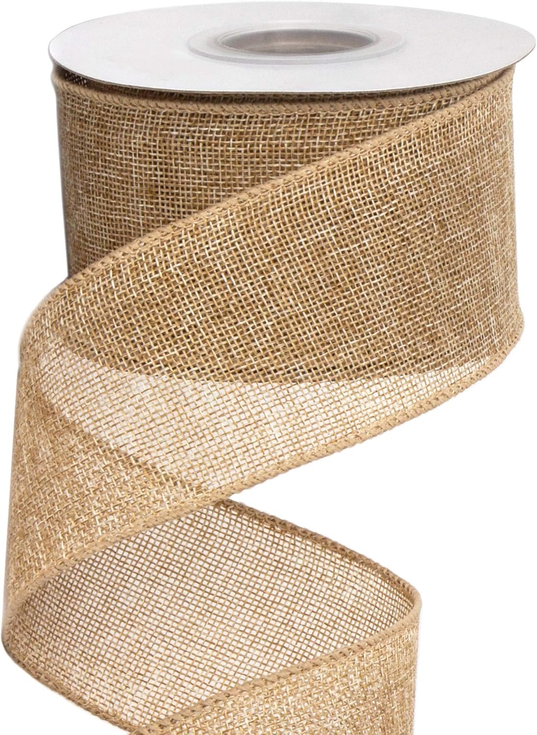 Ribbli Burlap Wired Ribbon, Natural, 2.5 Inch x 10 Yard
