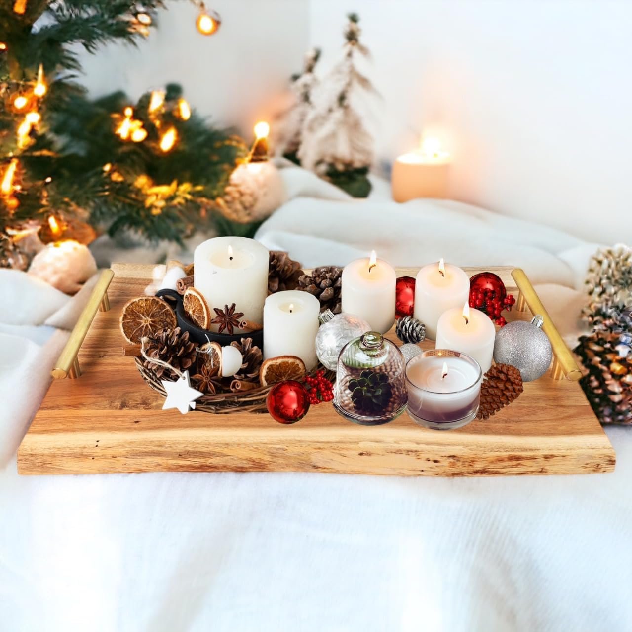 Live Edge Acacia Wood Serving Board