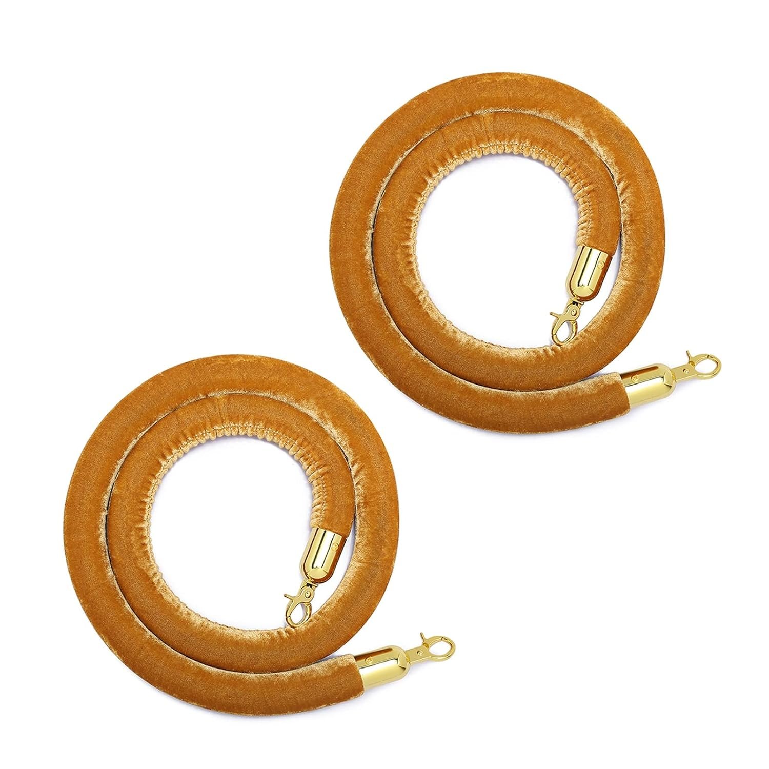 Velvet Stanchion Rope with Gold Hooks