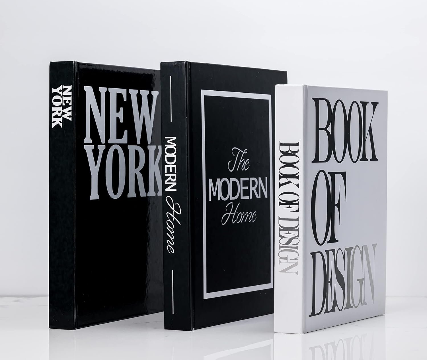 Set of 3 Decorative Books for Home, XL Coffee Table Books