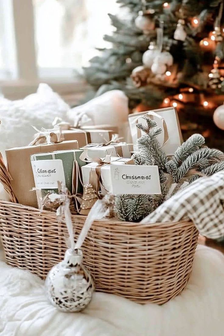 Christmas baking and cooking gift basket with kitchen essentials