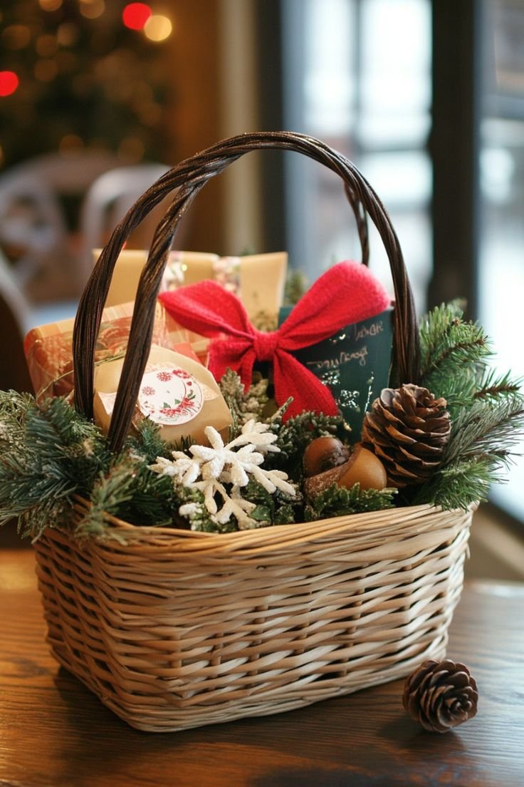 Christmas homebody care-package gift basket for women