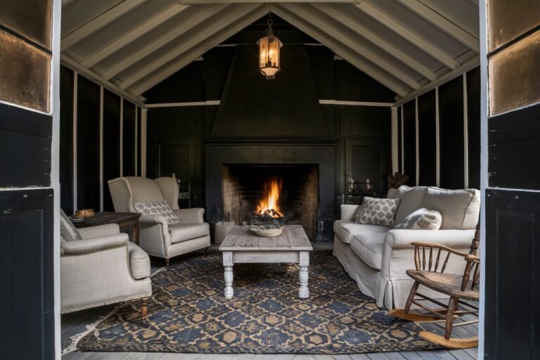 Black Farmhouse Living Room Ideas for a Bold and Elegant Look