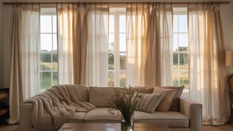 What Are the Best Curtain Styles for a Farmhouse Living Room?