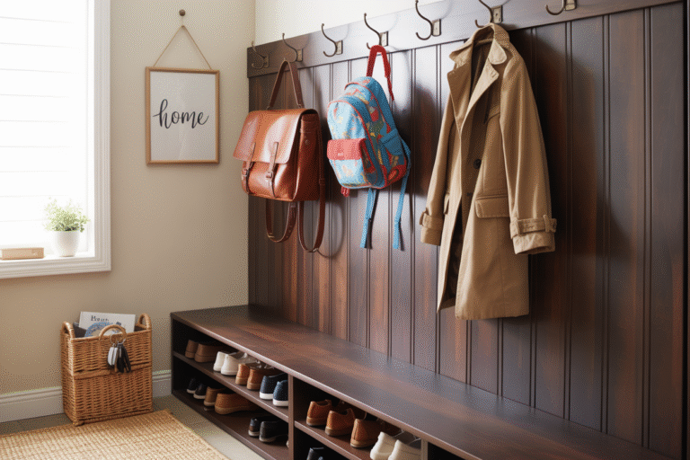 How to Turn an Entryway Wall into a Functional Drop Zone